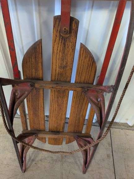Vintage American snow sled - 38" long