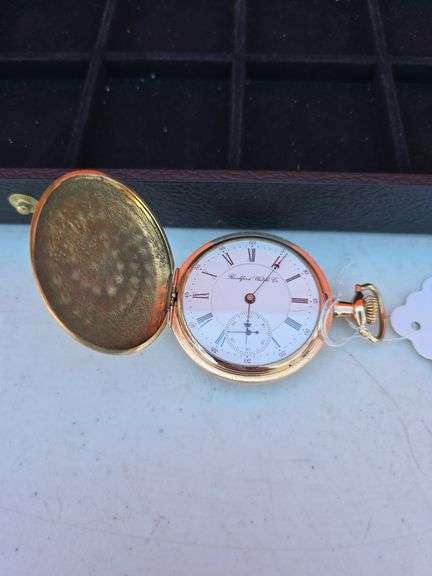 1902 ROCKFORD 17 JEWEL WINDUP POCKET WATCH WORKS FRONT DOES NOT CLOSE