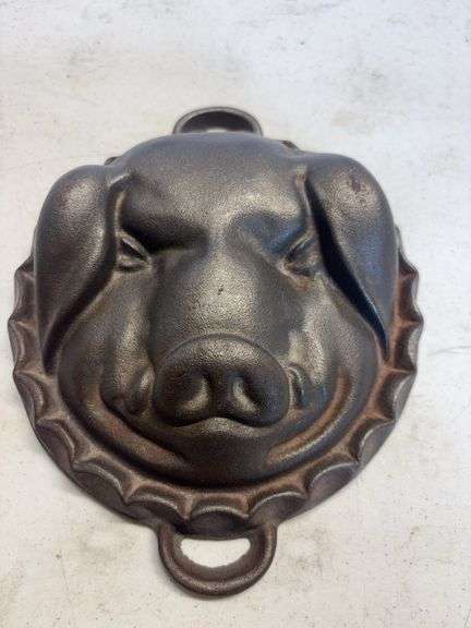 Cast Iron Pig Mold 8.5” Diameter