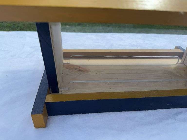 Homemade WVU Wooden Bird Feeder