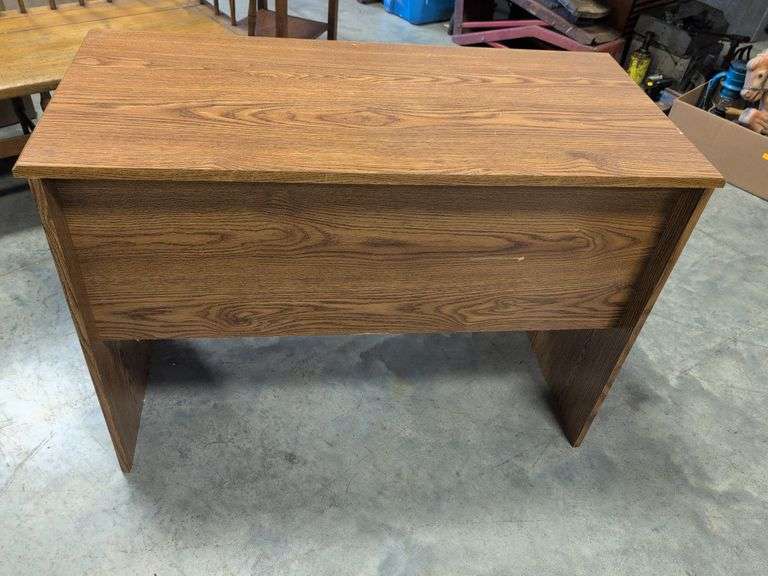 Wooden kneehole desk
