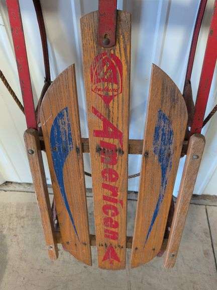 Vintage American snow sled - 38" long