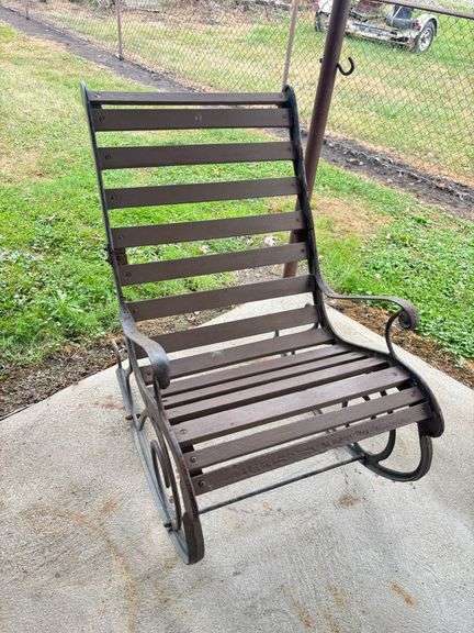 Vintage Cast Iron Rocker - Kaufman Realty & Auctions