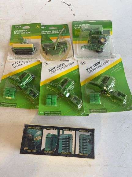 (7) John Deere toys - 1/64 scale, dirty