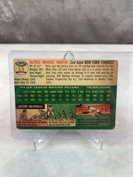 1954 Topps baseball Billy Martin