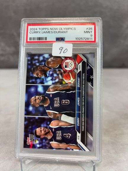 2024 Topps Now Olympics Stephen Curry LeBron James Kevin Durant #26 PSA 9 MINT