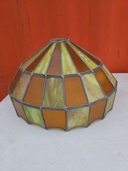 LEADED GLASS LAMP SHADE