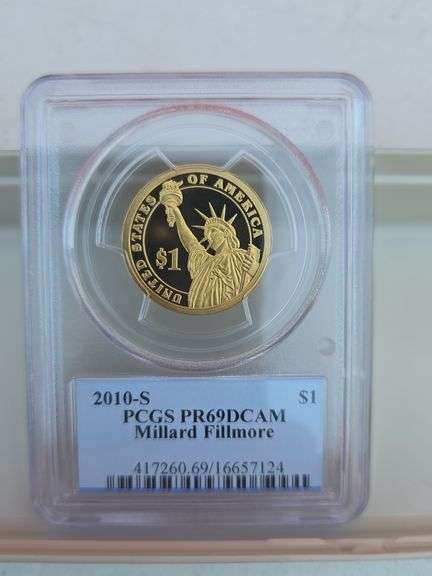 2010S MILLARD FILLMORE PRESIDENTIAL DOLLAR PCGS PR69 DCAM