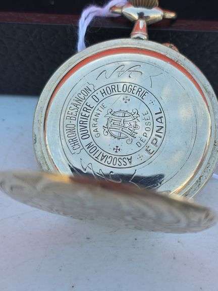 1905 CHRONO BESANCON A EPINAL SWISS WINDUP POCKET WATCH WORKS