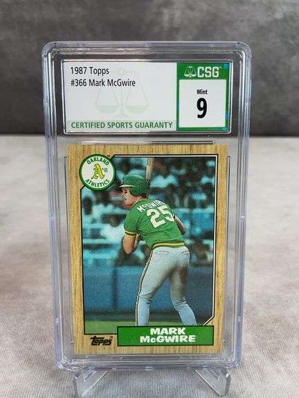 1987 Topps #366 Mark McGwire RC CSG 9