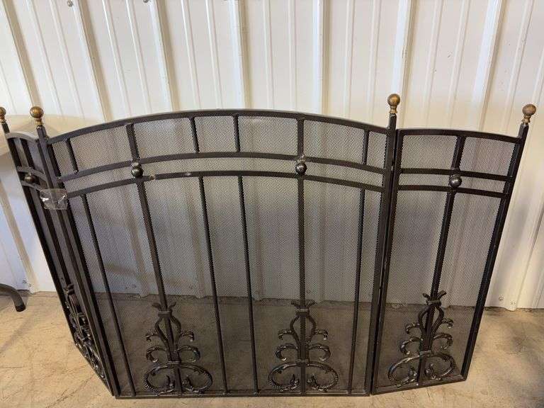 Fireplace screen and tools