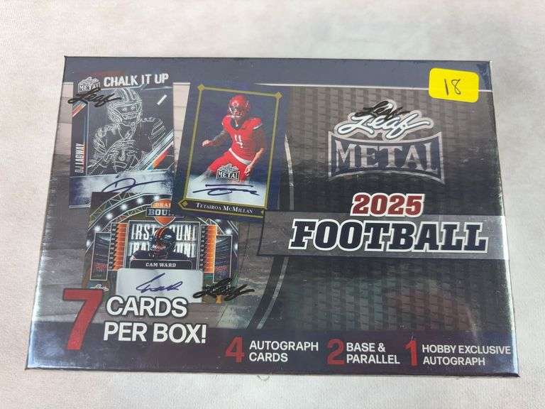 2025 Leaf Metal Football Hobby Box Factory Sealed