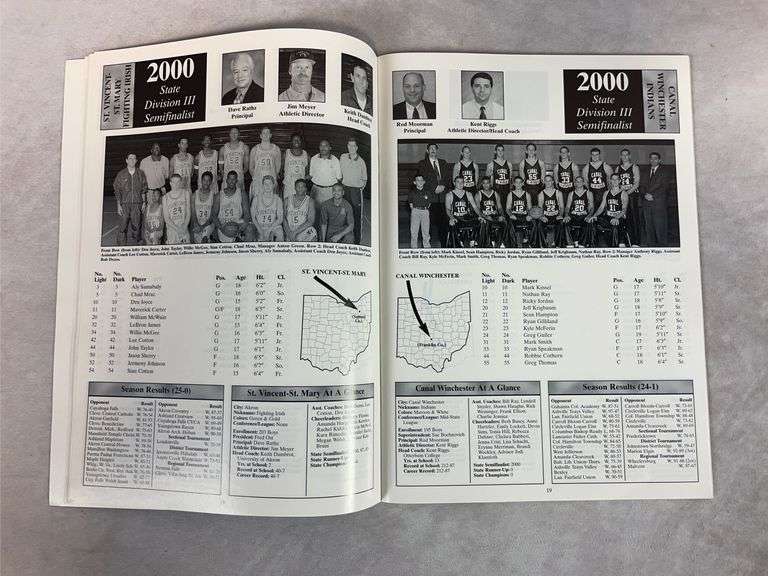 2000 OHSAA State Basketball Program - Featuring Lebron James as a freshman