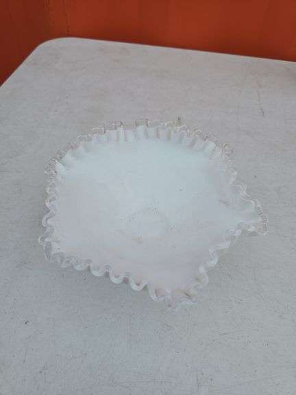 FENTON SILVER CREST FOOTED BOWL