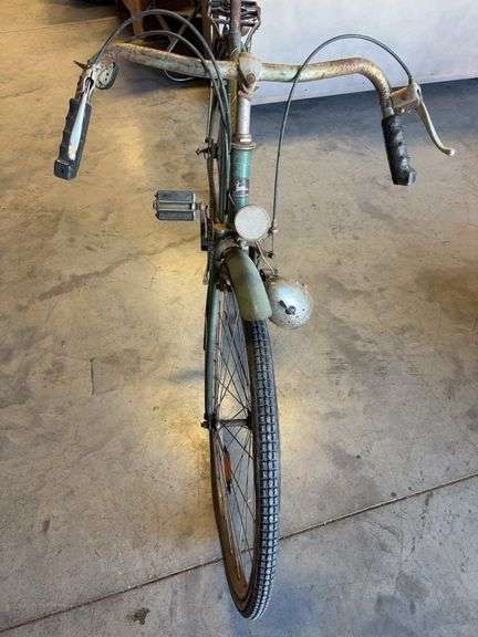Vintage green John Deere bicycle - as is