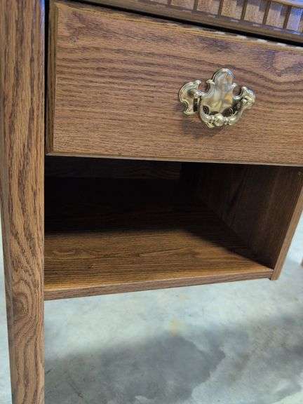 Wooden kneehole desk