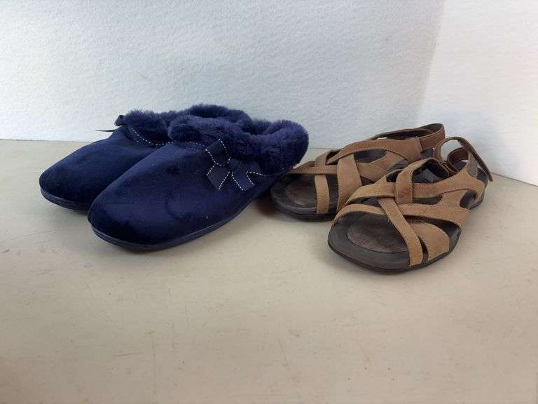 Slippers / Leather Shoes Size 9