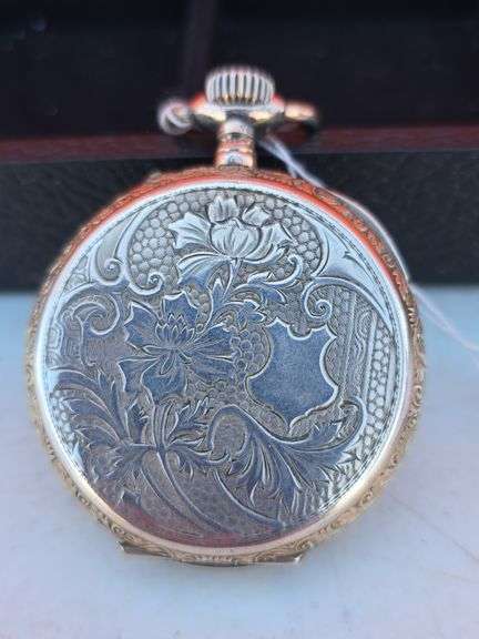 ART NOUVEAU SWISS POCKET WATCH SILVER CASE WORKS