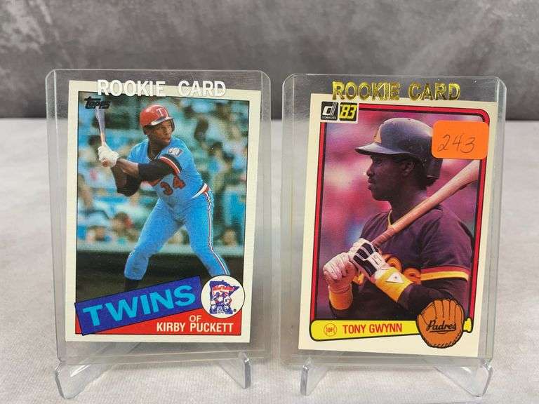 Baseball Rookie lot: Tony Gwynn, Kirby Puckett, Molitor/Trammell, Piazza, Tim Raines