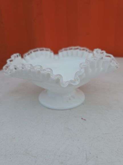FENTON SILVER CREST FOOTED BOWL