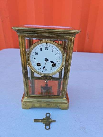 SAMUEL MARTI CRYSTAL WINDUP CLOCK UNIQUE, RUNS