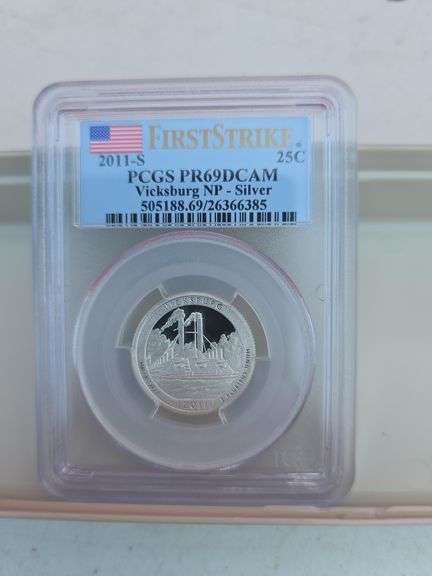 2011S VICKSBURG SILVER QUARTER PCGS PR69 DCAM