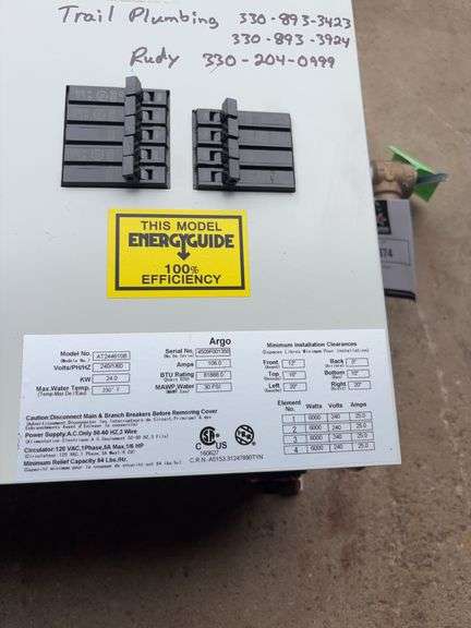 Argo  Electric Boiler ,Can Use For Heating Floors ,(Only Used For 2 Months !!)