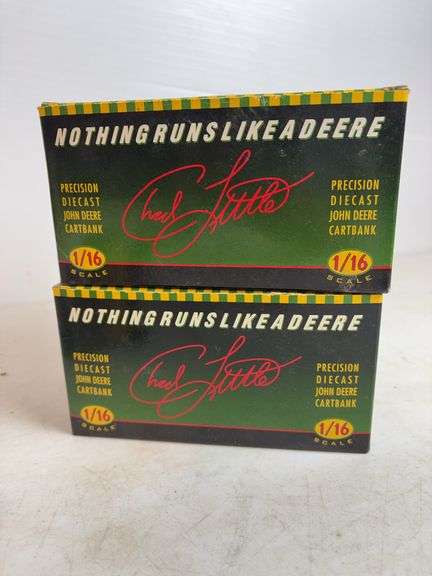 (2) John Deere Precision diecast cartbanks - 1/16 scale