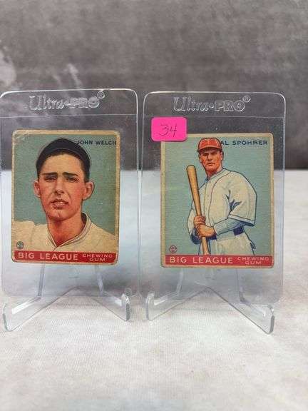 1933 Goudey: Joe Welch, Al Spohrer (Rookies), fair-good