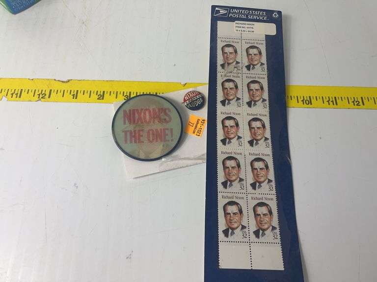 Nixon Unused Stamps, Pin, Flicker Button