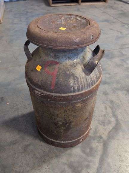 Antique milk can - marked "9" - 24" tall