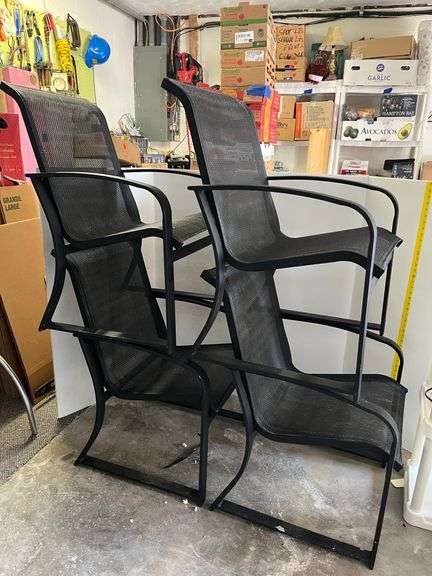 4 Metal Porch Chairs