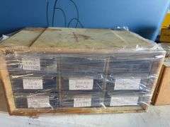 Tote of filters, parts, and more - John Deere, Wix, etc