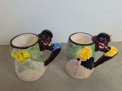 (2) 1987 Cleveland, Ohio Leadworks mugs