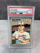1989 Fleer Billy Ripken - Black Scribble over Error - PSA 8