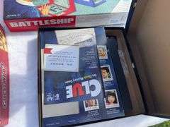 Scrabble, Clue, Guess Who?, and Battleship