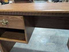 Wooden kneehole desk