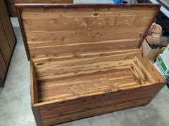Vintage Acme cedar chest on wheels - 48" long, 21" deep, and 20" tall
