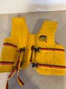 Bucket dolly, (2) life jackets, and string