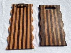 (2) Homemade Wooden Charcuterie Boards
