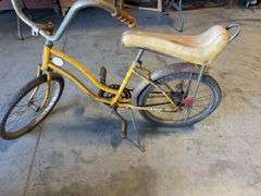 Vintage yellow John Deere bicycle - as is