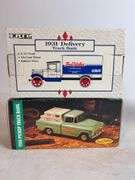 (2) True Value model truck banks - 1/25 and 1/34 scale, dirty
