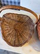 (4) baskets and wooden barrel - various types and sizes