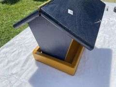 Homemade WVU Wooden Bird Feeder