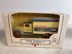 (2) True Value model truck banks - 1/25 and 1/34 scale, dirty
