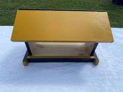 Homemade WVU Wooden Bird Feeder