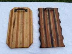 (2) Homemade Wooden Charcuterie Boards