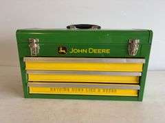 John Deere toolbox with projector film