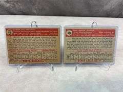 1952 Topps Carl Erskine & Dale Mitchell Cards