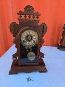 F. KROEBER LEGHORN 1882 WINDUP MANTLE CLOCK WORKS